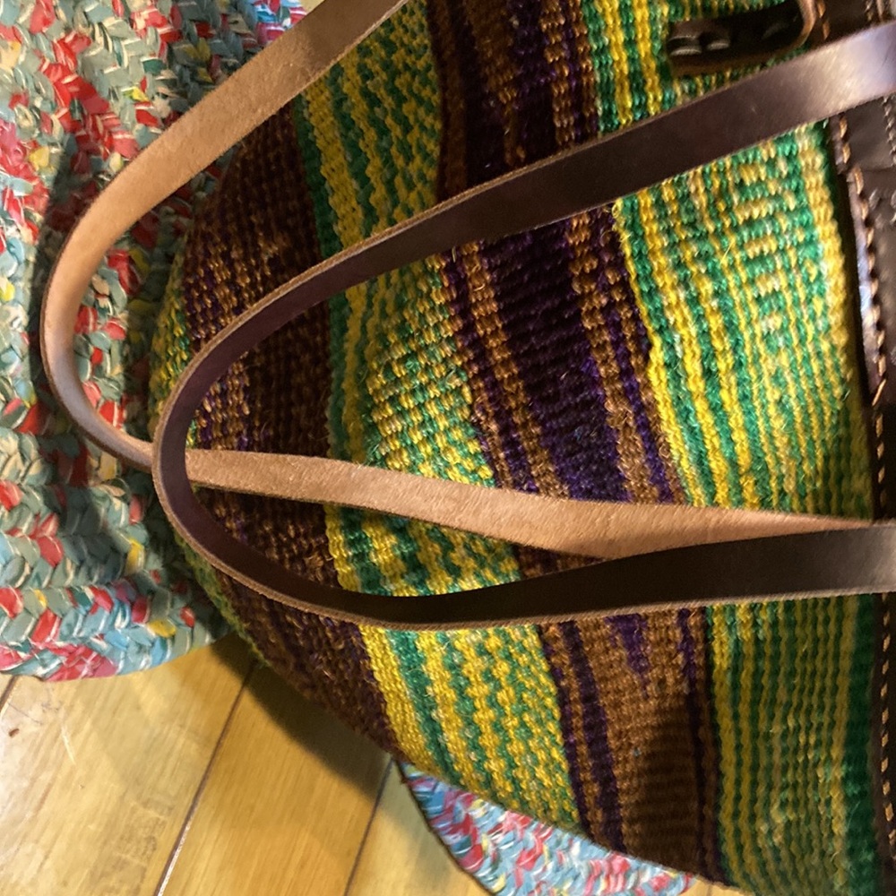 Multicolor Woven Tote Bag - Picture 6 of 8